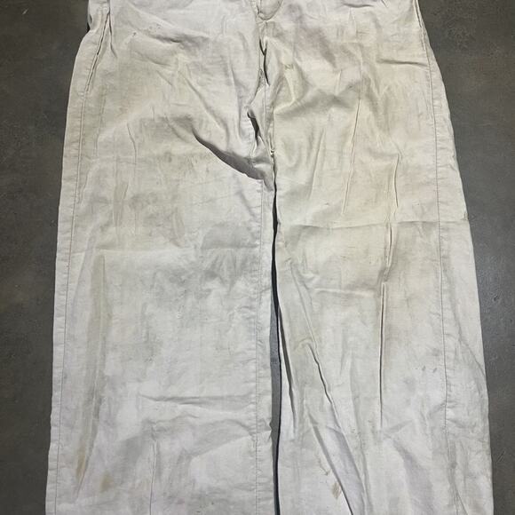 Vintage 50s Tan Sanforized Sail Cloth Cotton Chinos 28x30 - Picture 2 of 5